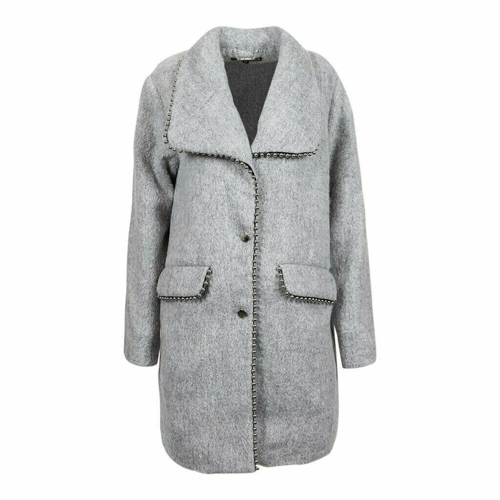 Steve Madden Womens Fall Wool Blend MIDI Coat Med Retail $200 - Picture 2 of 9